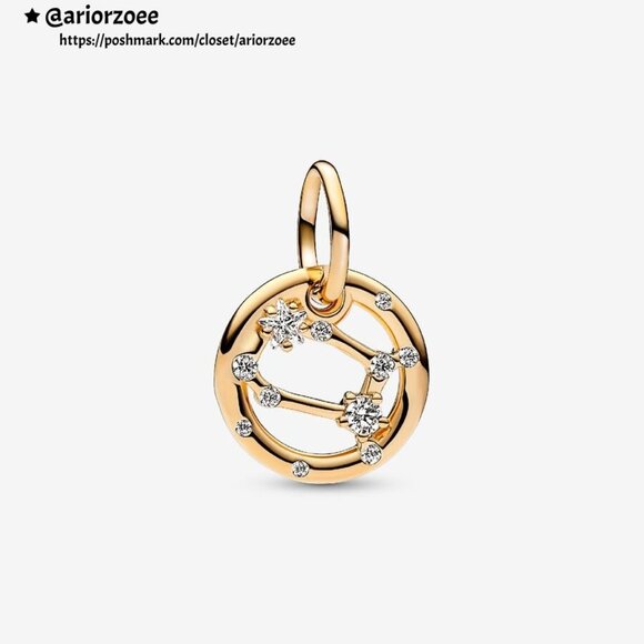 Pandora Gemini Zodiac Dangle Charm - Picture 1 of 2
